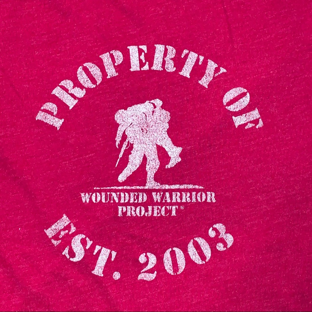 under armour pink/red property of cotton tshirt - Picture 3 of 7